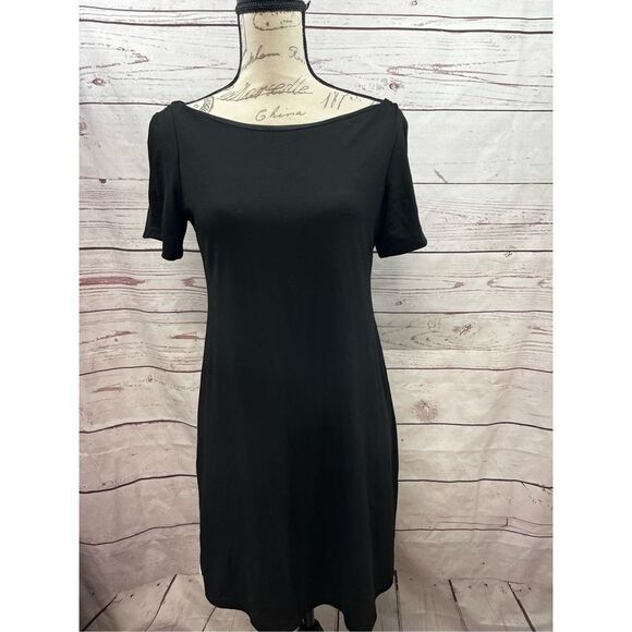 Bailey‎ 44 large black lined dress with key hole shoulders (#1942) - Picture 1 of 5